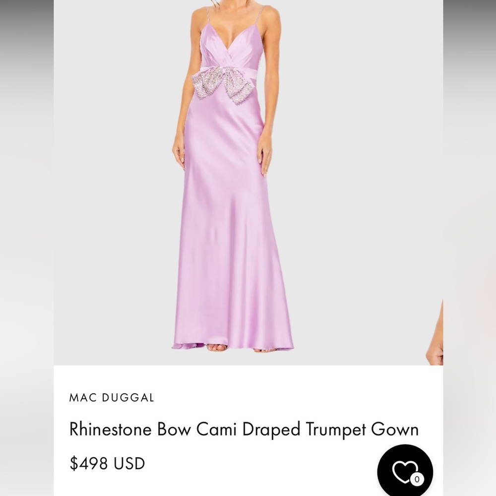 NWT purple macduggal gown